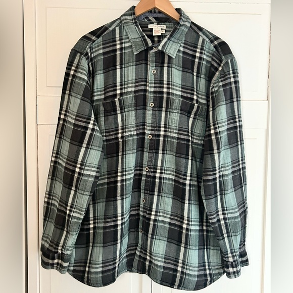 Carbon2Cobalt Mens Size XL Long Sleeve Plaid Button Down Flannel Shirt - Picture 6 of 12